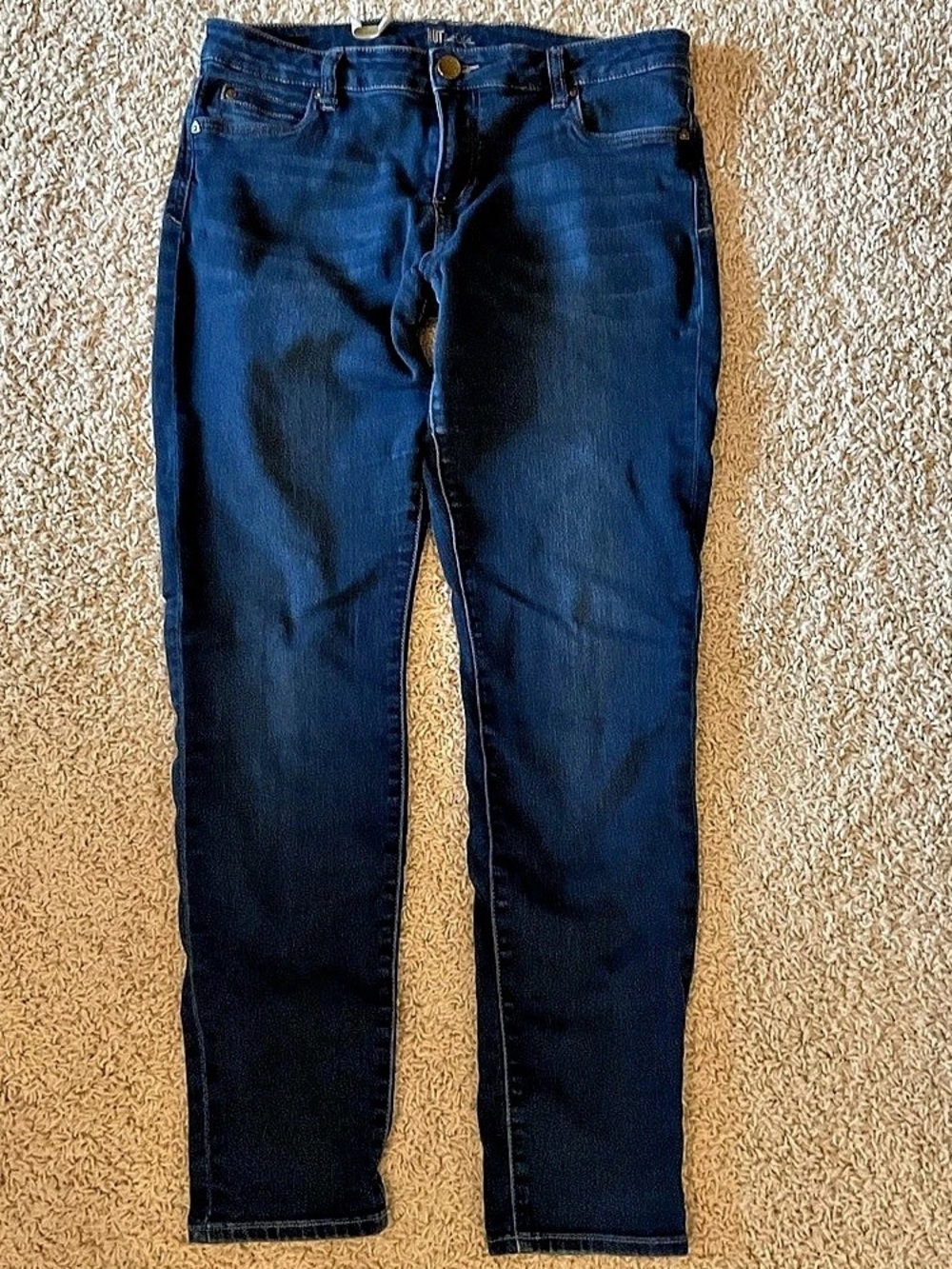 KUT from the Kloth Blue Mia Toothpick Skinny Jeans Size 12